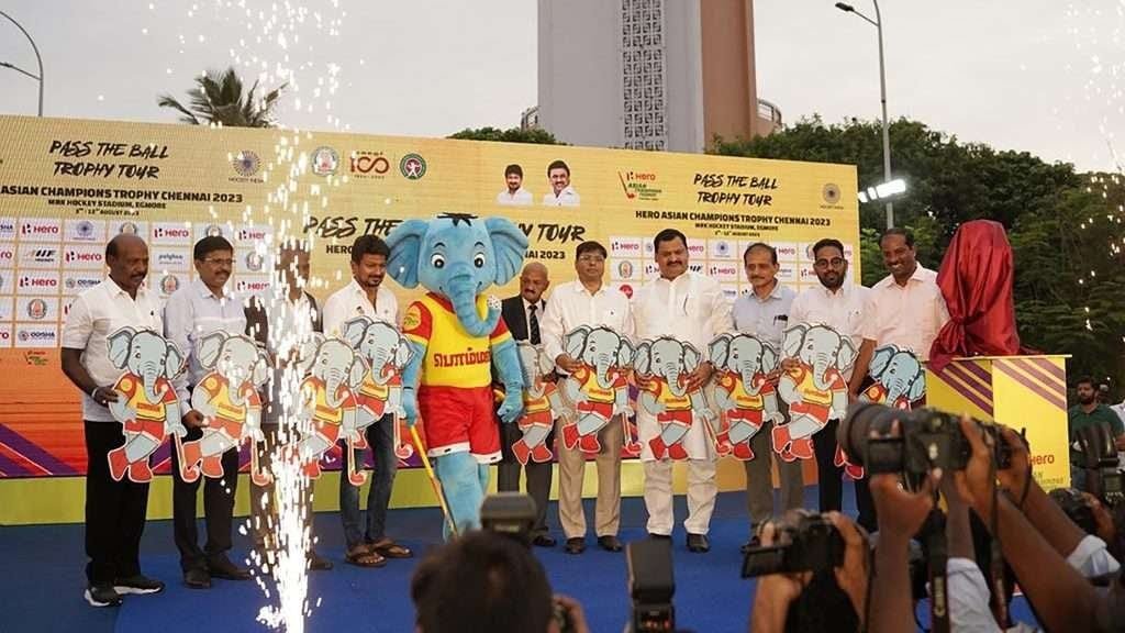 fih hockey fever grips tamil nadu as mascot bomman is unveiled ahead of the hero asian champions trophy chennai 2023 64b990bcbdeb0 - FIH: Hockey fever grips Tamil Nadu as Mascot ‘Bomman’ is unveiled ahead of the Hero Asian Champions Trophy Chennai 2023 - ~Thiru Udhyanidhi Stalin, Hon’ble Minister for Youth Welfare and Sports Development, Govt of Tamil Nadu unveiled the mascot ‘Bomman’ named after the Oscar-winning documentary Elephant Whisperers~