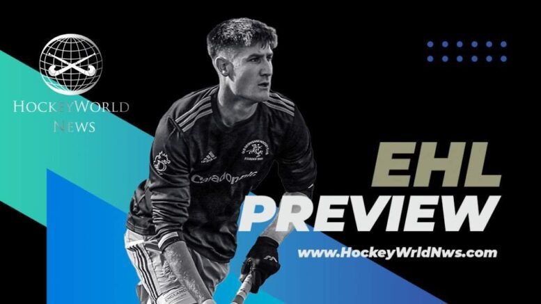 EHL Preview 1024x1024 social - League Showdown Hampered by International Call Ups - Media Guide - First plays second in the Men’s Hockey League Premier Division Top Six on Saturday night when leaders Old Georgians will hope to extend their current five point lead.