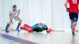 271345154 441159830828349 8898626086760952257 n - Indoor Hockey: Men's Super-Sixes - After the first weekend of action in Repton, the Premier Division has started to split into two, with the top five teams separated by just three points, chasing one of the coveted top four places and qualification for Finals day.