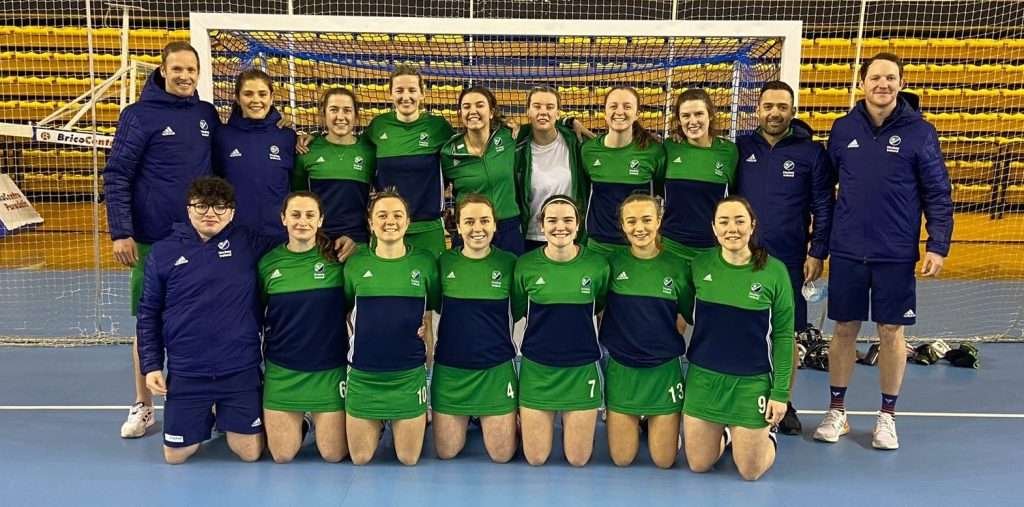 Ireland womens indoor team e1643104822458 - Abbott "immensely proud" of Irish women's efforts at Euro indoors - Irish women’s indoor coach Rob Abbott said he was “immensely proud” of his side’s efforts at the EuroHockey Indoor Championship II in Spain in their first appearance at this level for 30 years.