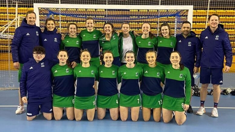 Ireland womens indoor team e1643104822458 - Abbott "immensely proud" of Irish women's efforts at Euro indoors - Irish women’s indoor coach Rob Abbott said he was “immensely proud” of his side’s efforts at the EuroHockey Indoor Championship II in Spain in their first appearance at this level for 30 years.