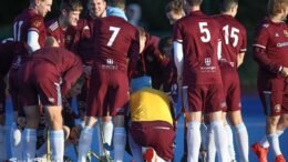 Old Georgians team huddle