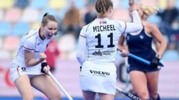 wsp2203275107 - Confident performance: Danas clearly win against the USA - The Danas won the second match in the FIH Pro League in the SparkassenPark in Mönchengladbach in front of 2,000 spectators against the US 4-0. Especially in the second half, the team rewarded its strong performance with well-played goals. As on Saturday, assistant coach Johannes Schmitz took over the position of head coach after national coach Valentin Altenburg tested positive for Corona.