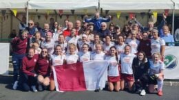 Catholic Institute celebrate e1650799629147 - Ireland: Drama Galore as Insta Qualify for Europe While Men's Final Set for All-ulster Affair - Dramatic late goals were the order of the day as both Catholic Institute and Lisnagarvey scored in the last 10 seconds of their EY Champions Trophy semi-finals to reach Sunday’s decider.