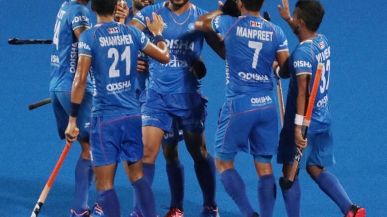 Harmanpreet Singh Vs England 2 - Pro-League: Ton-up Harmanpreet Sets Up India Win Over England - Hat-trick hero Harmanpreet Singh dominated the battle of the set-piece in the FIH Pro League match at the Kalinga Stadium in Bhubaneswar on Sunday.&nbsp;His triple strike helped India beat England 4-3 in the second match of the doubleheader after the home side took a bonus point after a draw in the first on Saturday.