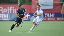 BE FR mai22 BELGIQUEFRANCE 23 min scaled - France: Les Bleus End the Pro League With Two Great Performances Against Belgium - Same situation for the last ¼ time during which the defences take over timid and often disorderly attacks from both sides. 3 CP obtained by France at 52' and 58' will not change anything and the Belgian Olympic champions logically win without outrageously dominating their opponents of the day (10 entries into the Belgian circle and 6 shots, against 21 penetrations in the circle and 11 shots for the Belgian team).