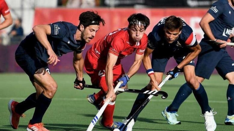 France Belgium - Pro-League: Winners Against France, the Red Lions Gain a Place in the Standings - Lhe Red Lions won 2-1 (half-time: 1-0) their first Hockey Pro League duel of the weekend against France (FIH-9), on Saturday at the Wilrijkseplein in Antwerp.&nbsp;Still without their stars Arthur Van Doren, Alexander Hendrickx and Sébastien Dockier, engaged in the final of the playoffs of the Dutch championship, Michel van den Heuvel's men won their 5th success in 9 Pro League games, temporarily going back to the 5th place of competition.