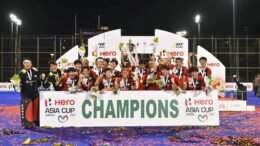 image 2 - Asia Cup: Korea Lift Hero Asia Cup for the Record 5th Time - Korea dash Malaysia’s hopes of a maiden Hero Asia Cup trophy as they reigned supreme with a thrilling 2-1 final victory here at the bustling GBK Sports Arena on Wednesday. This is the fifth time the Korean side have lifted the prestigious trophy. They have won the title in 1994, 1999, 2009 and 2013.