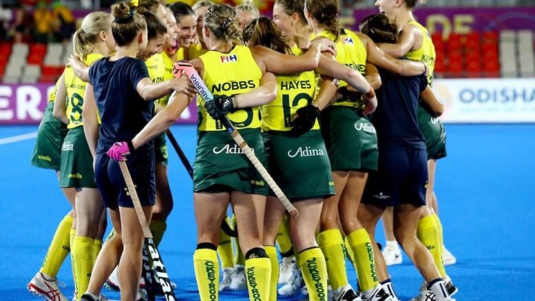 RJ22207132919 - World Cup: Hockeyroos Oust Hosts to Reach World Cup Semi-Final - The Hockeyroos have celebrated Jane Claxton’s 200th international by booking a World Cup semi final blockbuster against reigning World Cup champions the Netherlands after eliminating host nation Spain 2-0 in Terrassa.