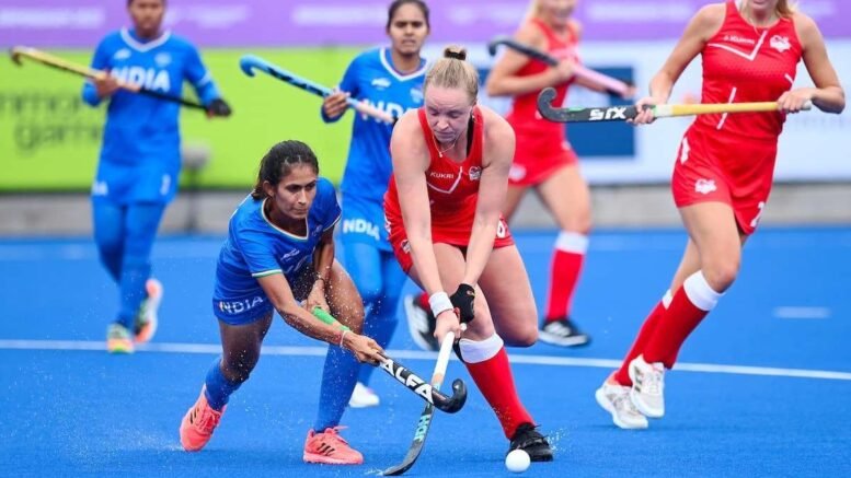 2022 1387 16566 001 c4 06 - CWG22: England Top India in Hard Fought Battle - England beat India in a hard fought encounter at the University of Birmingham on Tuesday afternoon to stay on course to finish top of Pool A and if they beat Wales on Thursday, will qualify for the semi-finals as pool winners by winning all their pool games for the first time in Commonwealth Games history.