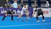 ADZ10846 - New Zealand: Black Sticks Fall to Spain - Spain came out of the quarter break and continued to put the pressure on the New Zealand defence, with Enersen again making some fine saves to keep the scoreline at 1-0