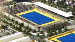 Paris 2024 Hockey Stadium - Olympics: Carbon Zero Turfs at Paris 2024 - Each Olympics since Sydney has seen a reduction in the amount of water required for optimum play. For example, the Tokyo Olympic turfs required 39% less water than the turfs at Rio 2016.