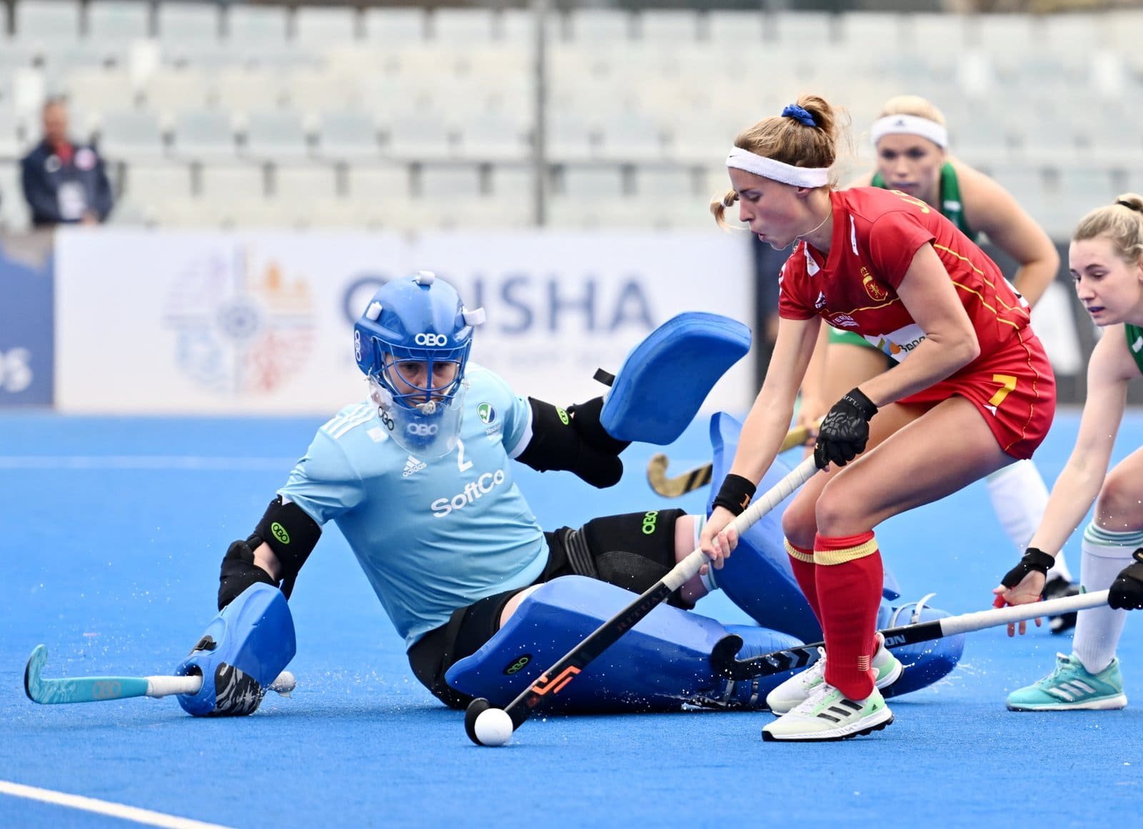 Nations Cup: Favourites Spain Have Perfect Start 342 2022 1438 17050 001 c4 31 scaled - Nations Cup: Favourites Spain Have Perfect Start - Spain and India came into the FIH Hockey Women’s Nations Cup Spain 2022 as the two prohibitive favourites, and justified that status by putting on dominant displays in their contests against Ireland and Chile, respectively, to take all 3 points in their opening encounters. Japan joined Spain and India on three points after securing a closely contested victory in the final game of the day, against a young South African side, with less than 5 minutes left in the encounter. Earlier, in the opening encounter of the Nations Cup, Korea and Italy could not be separated as both teams took one point each from the draw, giving Spain a 2 point lead at the top of Pool A. India and Japan both end day 1 with 3 points each in Pool B, with India holding first place over Japan, thanks to their better goal difference.