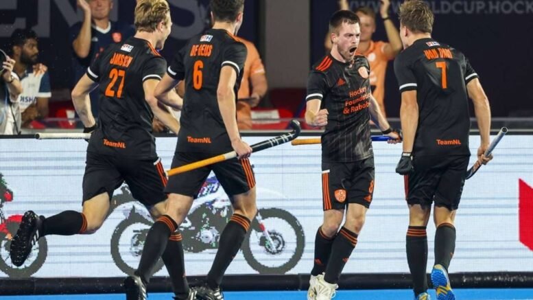 Brinkman Netherlands celebrates - World Cup: Second Half Performance Wins Bronze for the Netherlands - The Orangemen have won a medal at a World Cup for the fourth time in a row.&nbsp;In the consolation final of the global tournament in Bhubaneswar, a mentally strong Netherlands defeated Australia 3-1, mainly thanks to an excellent second half.