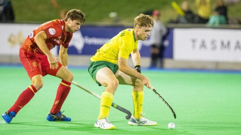 Spain Aus - Pro League: Spain Stun Australia with 4-2 Victory - It was a case of full ‘Marcs’ as a brace to Marc Reyne and a late winner to Marc Miralles secured Spain a 4-2 defeat of the Kookaburras in their FIH Pro League match in Hobart.