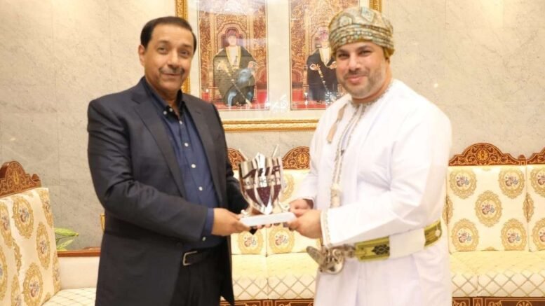 asia governor of dhofar honored with ahf order of merit for outstanding contributions to mens junior asia cup 2023 6473c4bdac971 - Asia: Governor of Dhofar Honored with AHF Order of Merit for Outstanding Contributions to Men’s Junior Asia Cup 2023 - Salalah, Oman – May 29, 2023: The President of the International Hockey Federation (FIH), Dato Tayyab Ikram, along with esteemed delegates including the Vice President of the Asian Hockey Federation and President of the Oman Hockey Association, Dr. Marwan Juma al Juma, and Mr. Madian, Vice Chair of the Oman Hockey Association, gathered on May 28, 2023, for a momentous meeting with His Highness Sayyid Marwan Bin Turki Al Said, the Governor of Dhofar. This significant event took place in the backdrop of the ongoing Men’s Junior Asia Cup 2023, hosted by Oman Hockey with Dhofar Municipality as the title sponsor.