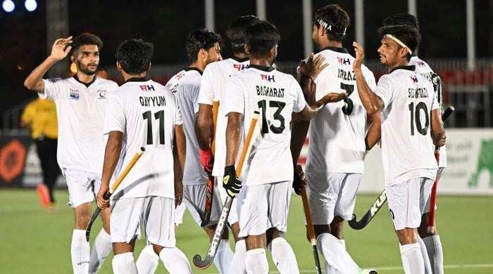 pakistan junior asia cup rehmans five goals help pakistan thump thailand 646f238c768e7 - Pakistan: Junior Asia Cup: Rehman’s five goals help Pakistan thump Thailand - KARACHI: Pakistan registered their second win of the Junior Hockey Asia Cup 2023 as Abdul Rehman’s five goals helped Green Shirts outclass Thailand by 9-0 in a one-sided Pool A encounter in Salalah, Oman, on Wednesday.