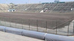 pakistan synthetic turf worth millions may get damaged at national hockey stadium 645f51f33f576 - Pakistan: Synthetic turf worth millions may get damaged at National Hockey Stadium - The process of installing the synthetic turf at the National Hockey Stadium, Lahore, has slowed due to bad weather.