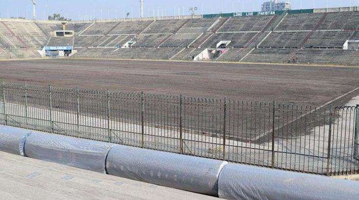 pakistan synthetic turf worth millions may get damaged at national hockey stadium 645f51f33f576 - Pakistan: Synthetic turf worth millions may get damaged at National Hockey Stadium - The process of installing the synthetic turf at the National Hockey Stadium, Lahore, has slowed due to bad weather.