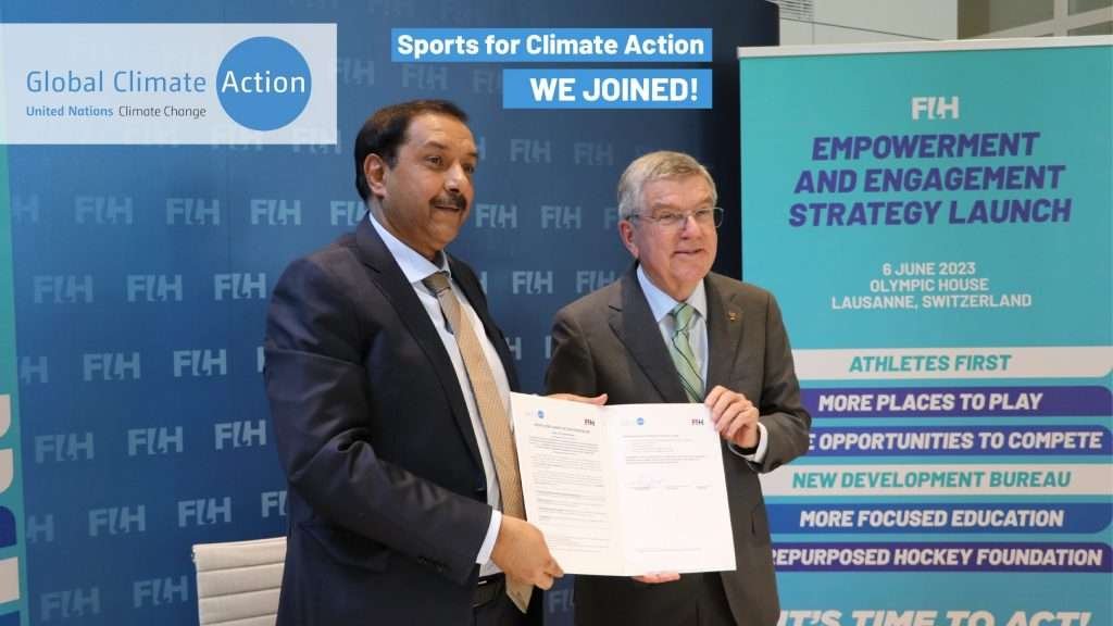 asia fih joins un sports for climate action framework 64808336eaedb - Asia: FIH joins UN Sports for Climate Action Framework - As a further major step of its Sustainability Strategy launched in November last year, the International Hockey Federation (FIH) is delighted to announce that it has joined the UN Framework Convention for Climate Change (UNFCCC) ‘Sports for Climate Action Framework’. 