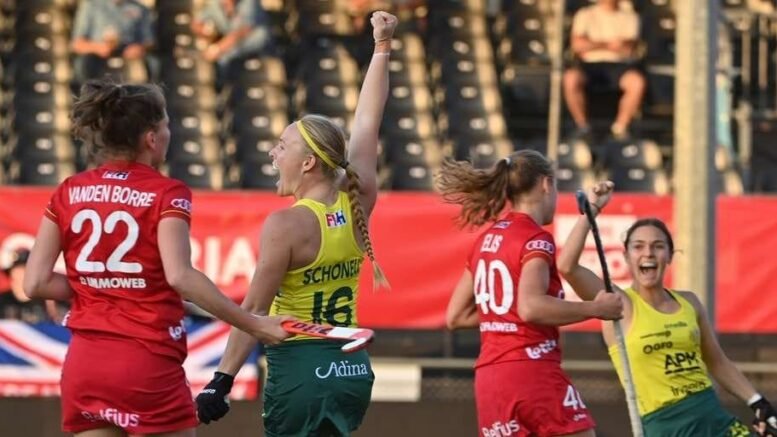 australia hockeyroos on target to halt belgiums unbeaten run 648cdbe7184d5 - Australia: Hockeyroos on target to halt Belgium’s unbeaten run - The Hockeyroos have recorded their seventh win of the FIH Pro League 2022-23 Season after outlasting Belgium 2-0 in Antwerp.