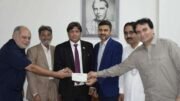 pakistan phf receives special fund from psb 64898184ec1a2 - Pakistan: PHF receives special fund from PSB - The Pakistan Hockey Federation (PHF) Tuesday received a special fund for the preparations of the upcoming Asian Champions Trophy in India. 