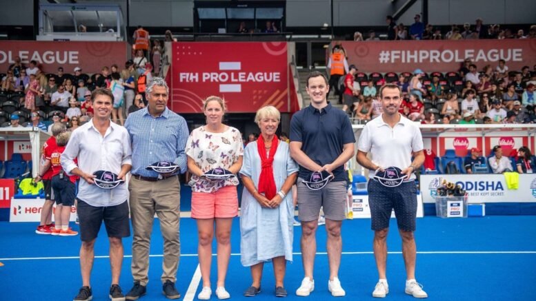great britain gb caps presentations continued in london at fih pro league 64a405ff2c5b3 - Great Britain: GB Caps presentations continued in London at FIH Pro League - After last year’s successful presentation day of 130 Great Britain honours caps, a further 19 former Great Britain Hockey players were recognised and presented with their GB Caps during the recent FIH Hockey Pro League matches held at Lee Valley Hockey and Tennis Centre in June 2023.   Just over six years ago, The Hockey Museum, with the support of GB Hockey and the Hockey Internationals Club, took on the challenge of compiling a complete record of all Great Britain men’s and women’s international games played since the first men’s match in 1920 and the women’s in 1965.  This mammoth task was undertaken primarily by volunteers from The Hockey Museum and completed in 2021 ahead of the Tokyo Olympics.  The database now contains the details of nearly 1100 GB matches and the 600 players who have represented Great Britain.  