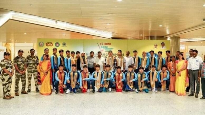 india defending champions korea and japan aim to rewrite history in hero asian champions trophy chennai 2023 64c752b1b7763 - India: Defending Champions Korea and Japan aim to rewrite history in Hero Asian Champions Trophy Chennai 2023 - Chennai, 31st July 2023: The defending Champions Korea Men’s Hockey Team and last editions runners up, Japan Men’s Hockey Team arrived in Chennai on Sunday night for the Hero Asian Champions Trophy Chennai 2023. Both teams were afforded a warm welcome at the Chennai International Airport. While Korea are eyeing to retain the title, Japan’s best finish has been a Silver Medal in the 2021 edition of the tournament. 