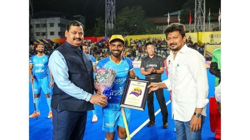 india hockey india congratulates sumit for completing 100 international caps 64cbd3cbc4a48 - India: Hockey India congratulates Sumit for completing 100 international Caps - ~ The midfielder achieved the milestone during India's first match against China in Chennai ~