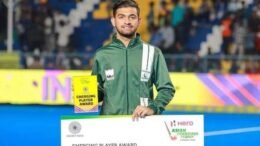 pakistan asian hockey champions trophy pakistans hanan wins emerging player award 64d89b89dae04 - Pakistan: Asian Hockey Champions Trophy: Pakistan's Hanan wins Emerging Player Award - Pakistan’s young forward Abdul Hanan Shahid won the Emerging Player Award in the Asian Hockey Champions Trophy on Saturday in Chennai, India.