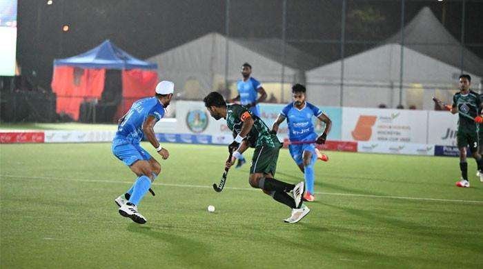 pakistan pakistan beat india 5 4 in asia hockey5s world cup qualifier 64f056bc655e9 - Pakistan: Pakistan beat India 5-4 in Asia Hockey5s World Cup Qualifier - Pakistan hockey team defeated arch-rivals India 5-4 after a thrilling encounter and continued their impeccable display in the Asia Hockey5s World Cup Qualifiers on Wednesday, in Salalah, Oman.