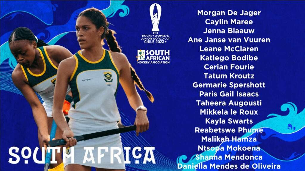 south africa sa hockey u21 women named for junior world cup 65144f47274fc - South Africa: SA Hockey U21 Women named for Junior World Cup - SA Hockey has announced the 18-player squad for the FIH Junior Women’s World Cup 2023 taking place in Santiago in Chile in December 2023.  The young South Africans, who are ranked 8th in the FIH Junior Rankings will take on defending champions Netherlands, hosts Chile and old rivals Australia in Pool B.