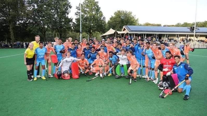 india mixed results for indian sub junior teams against the netherlands u16 squads men triumph 4 0 women go down 1 4 652e27946ec41 - India: Mixed results for Indian Sub Junior Teams - ~ Goals from Rohit Irengbam Singh, Ketan Kushwaha, Rahul Rajbhar and Captain Manmeet Singh propel Indian Sub Junior Men to 4-0 win ~