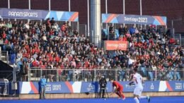 pahf argentina chile score big to open mens pool a play 653a8dc0c4171 - PAHF: Argentina, Chile score big to open men’s Pool A play - Day 1 continued with men’s Pool A play at the XIX Pan American Games at Estadio Nationale in Santiago, Chile as four goals from Thomas Domene propelled Argentina 10-1 over Mexico. An excited home crowd fueled the Chileans to a dominant 15-0 win over Peru featuring 11 different scorers. 