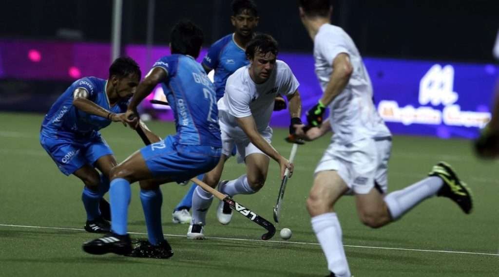 sultan johor cup india claws new zealand with a sixer 6540eb161f6fc - Sultan Johor Cup: India claws New Zealand with a sixer - Defending champions India concluded their preliminary round Group B matches in the Sultan of Johor Cup 2023 in dramatic fashion, pounding New Zealand for a 6-2 victory at the Taman Daya Hockey Stadium on Monday night.