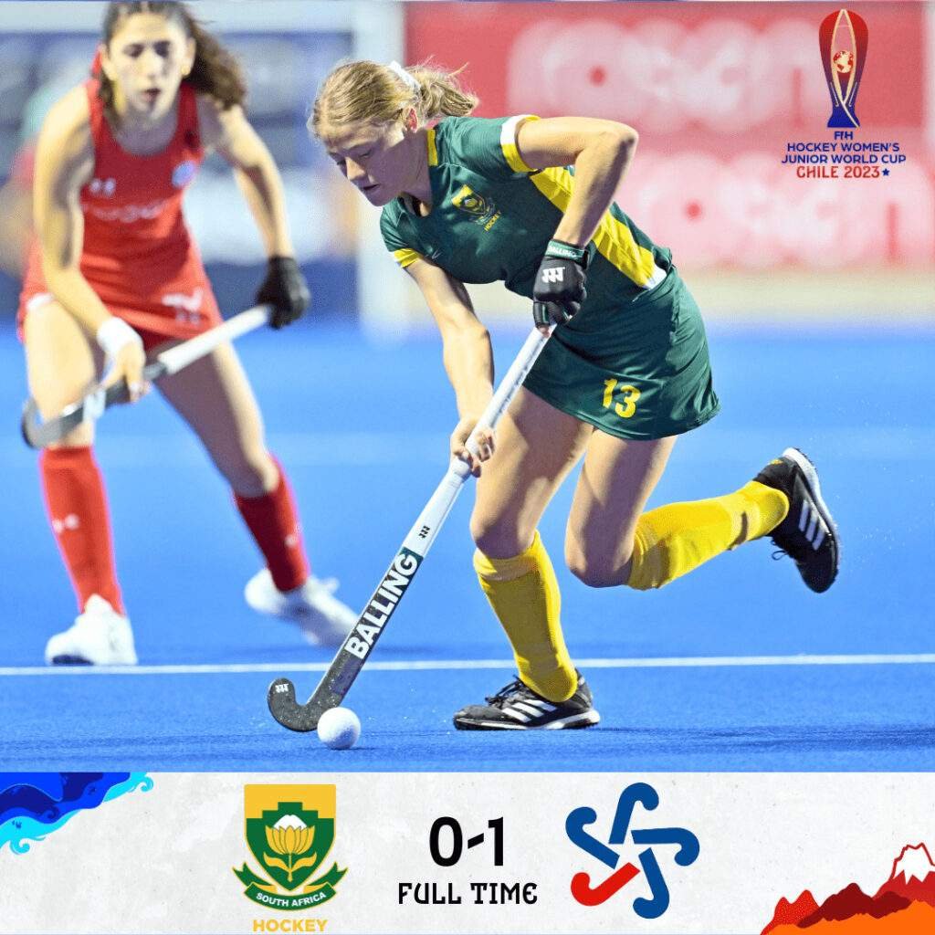 south africa fih womens jwc 2023 south africa edged out by chile in opener 6568af5634644 - South Africa: FIH Women’s JWC 2023 | South Africa edged out by Chile in Opener - South Africa and Chile met in their opening encounter of the FIH Hockey Junior Women’s World Cup 2023. It was a tasty battle to wrap up the opening day of action as the hosts took on the previous edition hosts South Africa. South Africa qualified for the tournament by winning the Junior African Cup, while Chile qualified as hosts but finished third at the Pan American games.