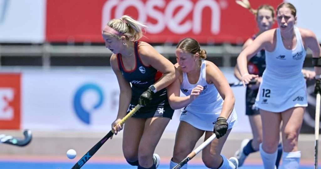 ncaa u 21 uswnt defeat new zealand fall short of top two finish in pool at jwc 656ce06a4f2e5 - NCAA: U-21 USWNT Defeat New Zealand, Fall Short of Top Two Finish in Pool at JWC - SANTIAGO, Chile – The final pool play match for Pool D in the FIH Hockey Women's Junior World Cup was a thrilling one between the No. 5 U.S. U-21 Women’s National Team and No. 12 New Zealand. Needing a five-goal win to finish in the top half of their pool, the Junior Eagles just fell short with a 6-2 victory. Player of the Match Abby Tamer (Whitmore Lake, Mich.) tallied three goals in the high-scoring affair.