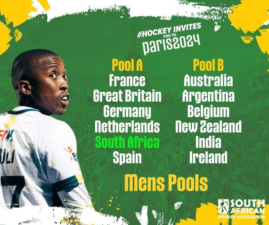 south africa olympic hockey pools announced 65afe039cc04b - South Africa: Olympic Hockey Pools Announced - Following the completion of the FIH Hockey Olympic Qualifying tournaments in Ranchi, Valencia and Muscat, the FIH have announced the Olympic Pools for Paris 2024.