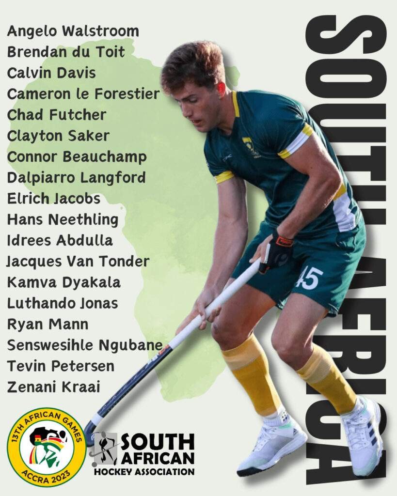 south africa sa mens hockey team named for 13th african games 65cb8fc54c02b - South Africa: SA Mens Hockey Team named for 13th African Games - Field Hockey returns to the African Games for the first time since Nigeria in 2003. The competition, a non-olympic qualifier will see the best African nations battle it out for the bragging rights. In 2003 it was the Egyptians who earned the gold medal defeating South Africa 3-2 in the final after extra time. That result saw Egypt qualify directly for the 2004 Olympics but South Africa would join them through the FIH Olympic Qualifiers.