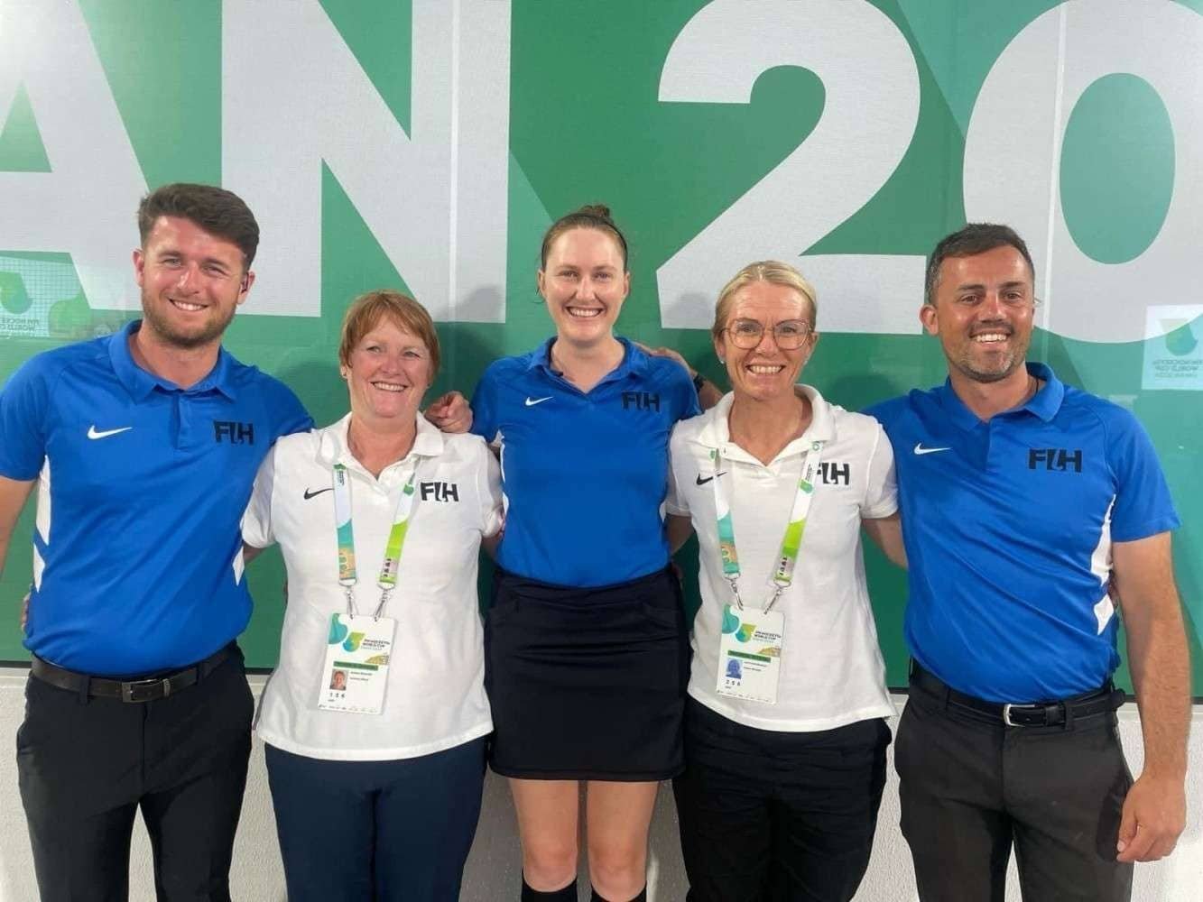 oceania oceania officials off to a busy start for 2024 65e18f8585f91 - Oceania: Oceania Officials Off to a Busy Start for 2024 - Congratulations to all the Oceania Officials that were all appointed to the 3 major competitions held throughout January in 3 nations: India, Oman and Spain. The front photo is of the FIH WC Hockey5s team of  Nick Sheahan, Joanne Greensill, Michelle Farhill, Lynn Coiwe-McAlisterr and Nick Saunders at the inagural  FIH World Cup H5s event in Oman.