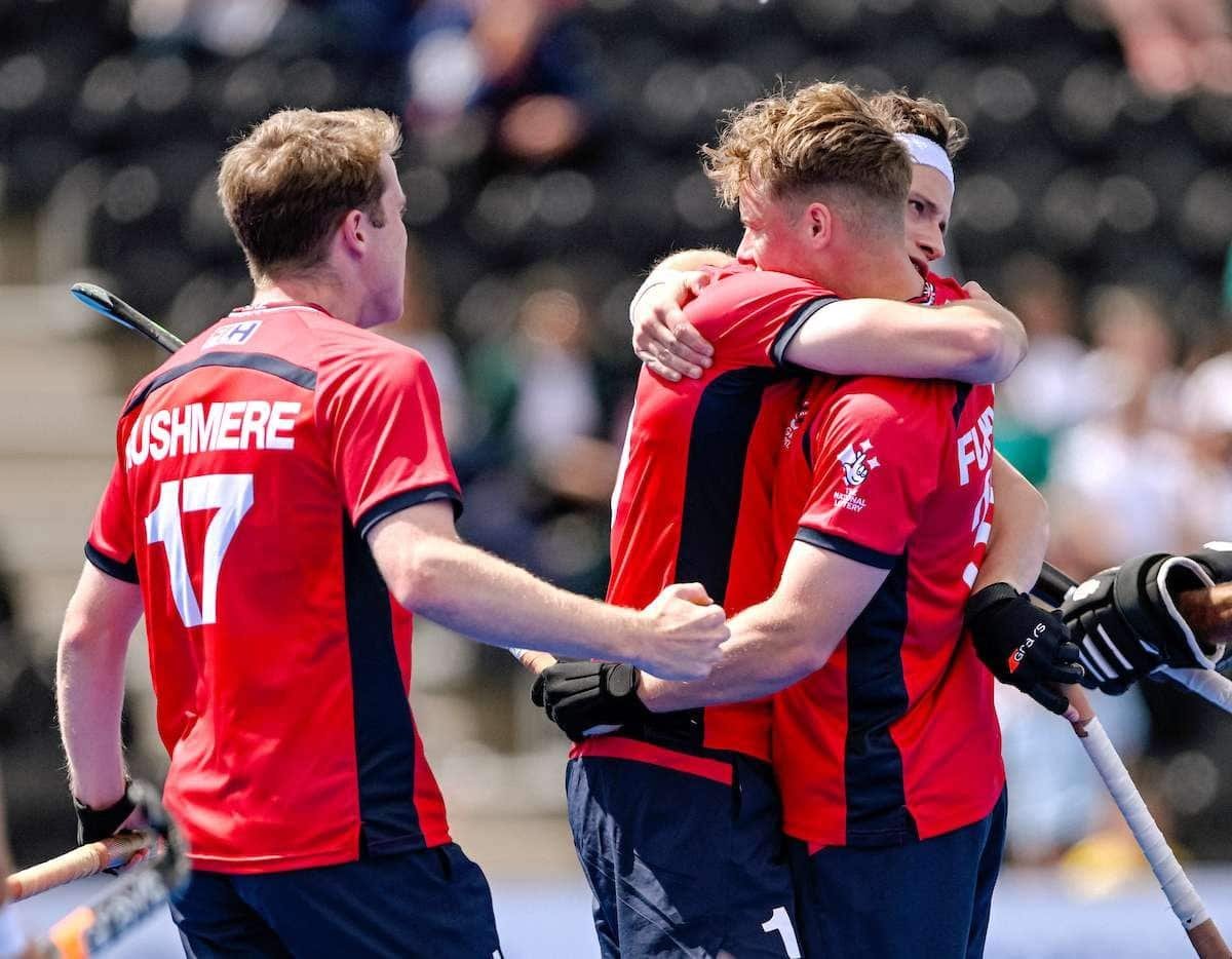 Gareth Furlong celebrates after scoring the team’s fourth goal