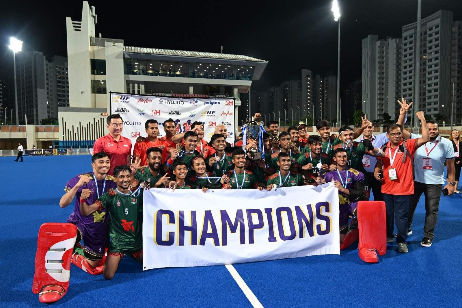 asia bangladesh triumphs over china 4 2 to win mens junior ahf cup 2024 667ba4464a0ae - Asia: Bangladesh Triumphs Over China 4-2 to Win Men’s Junior AHF Cup 2024 - Singapore, June 23, 2024 – Bangladesh claimed a historic victory, defeating China 4-2 in the final match of the Men’s Junior AHF Cup held in Singapore. The thrilling encounter at the Singapore Hockey Stadium marked a significant achievement for Bangladesh as they showcased exceptional skill and determination to secure the championship title.