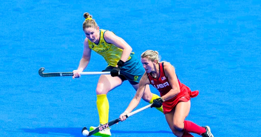 usa australia tops usa in third game of paris 2024 66aac944cb547 - USA: Australia Tops USA in Third Game of Paris 2024 - PARIS, France – The No. 13 U.S. Olympic Women’s Field Hockey Team took on No. 5 Australia in their third game of the Paris 2024 Olympic Games at the Yves-du-Manoir Stadium in Paris, France. Although presented with opportunities, USA couldn’t break through the Hockeyroo’s defense as they fell 0-3.