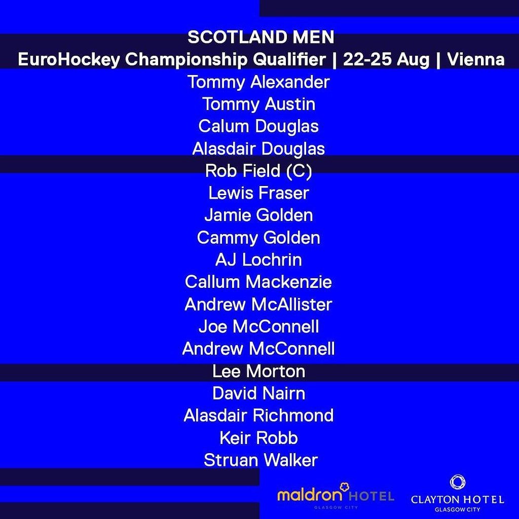 scotland scotland mens squad announced for eurohockey qualifier in vienna 66bef74e9842f - Scotland: Scotland men’s squad announced for EuroHockey Qualifier in Vienna - Home » News » Scotland men’s squad announced for EuroHockey Qualifier in Vienna