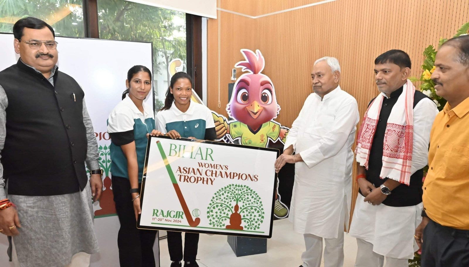 asia 670141bd8dbf3 - Asia: - Hon’ble Chief Minister of Bihar Shri Nitish Kumar unveils logo and mascot for Women’s Asian Champions Trophy 2024 in Bihar