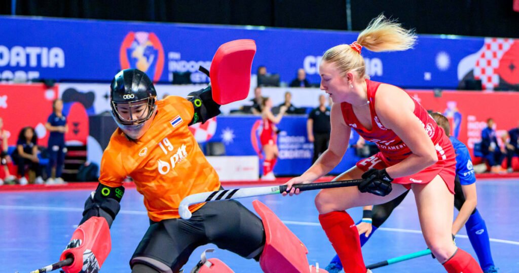 usa indoor uswnt defeats thailand to claim highest ever finish at fih indoor hockey world cup 67a93acd86fdd - USA: Indoor USWNT Defeats Thailand to Claim Highest Ever Finish at FIH Indoor Hockey World Cup - POREČ, Croatia – It was a successful day for the No. 9 U.S. Women’s National Indoor Team as they finished their campaign at the 2025 FIH Indoor Hockey World Cup in Poreč, Croatia. Taking on No. 18 Thailand in the 7th-8th place match, USA came out strong and held a significant lead at the half. Thailand fought back but the United Eagles held on for the 5-3 victory and to earn their highest finish ever at the event.