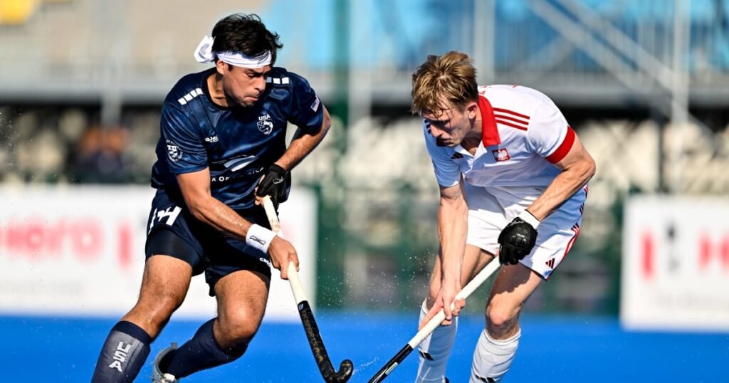 usa usmnt narrowly misses out on fih hockey nations cup medal following shootout loss to poland 67bbafc890042 - USA: USMNT Narrowly Misses Out on FIH Hockey Nations Cup Medal Following Shootout Loss to Poland - MUSCAT, Oman – In the bronze medal match of the 2025 FIH Hockey Nations Cup 2 in Muscat, Oman, the No. 25 U.S. Men’s National Team met No. 24 Poland. It was a tale of two halves, as Poland made the most of their chances in the first, but USA fought, came from behind and equalized in the third. Although the Wolves held control in the fourth, they could not find the go-ahead as the contest was decided in a shootout. Unfortunately, USA fell 1-3.