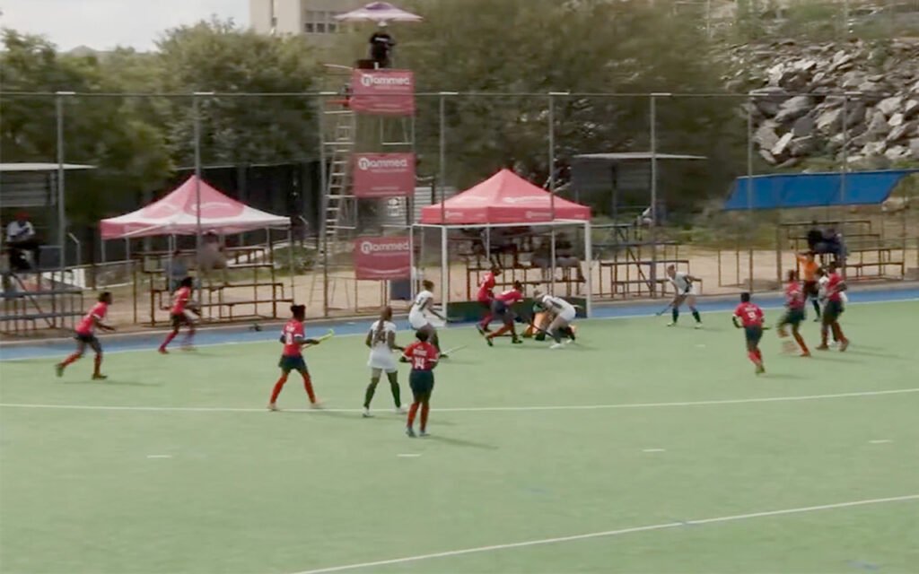South Africa have qualified for the FIH Junior Hockey World Cup in Chile this December, after beating both Kenya and Zimbabwe in the Junior Hockey Africa Cup at the Davin Trustco Hockey Stadium in Windhoek, Namibia, on Monday 21 and Tuesday, 22 April, 2025. Photo: Screenshot of the NBC Coverage on YouTube