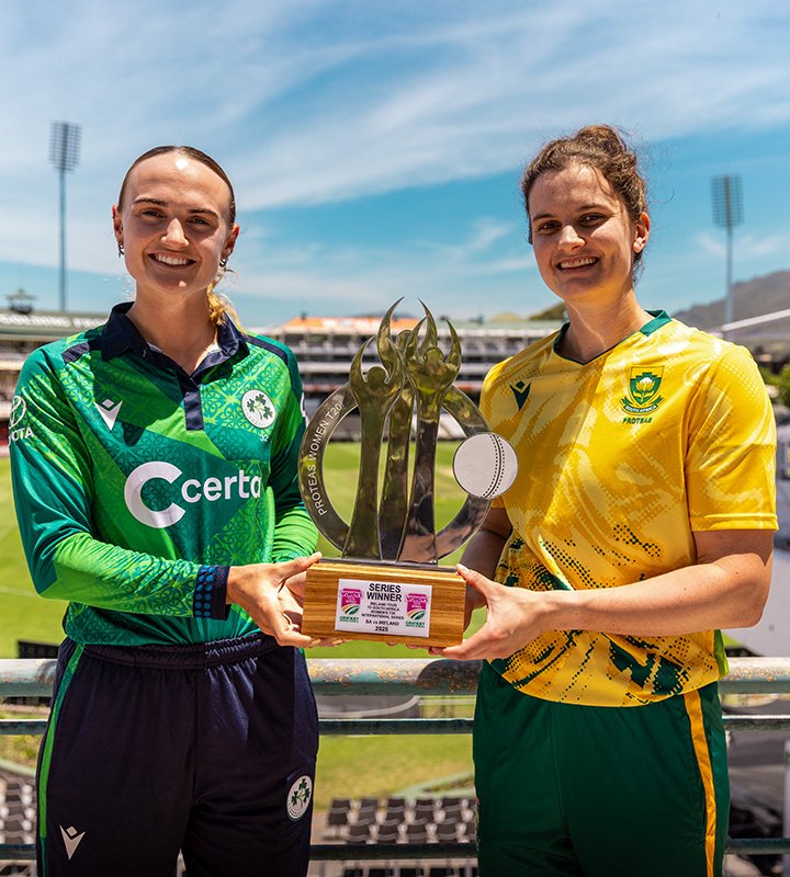 Captains Laura Wolvaardt for the Proteas Women and Ireland’s Gaby Lewis ahead of the T20 International series, play underway early afternoon at the World Sports Betting Newlands Cricket Ground in Cape Town on Friday, 5 December, 2025. All Photos: Cricket South Africa