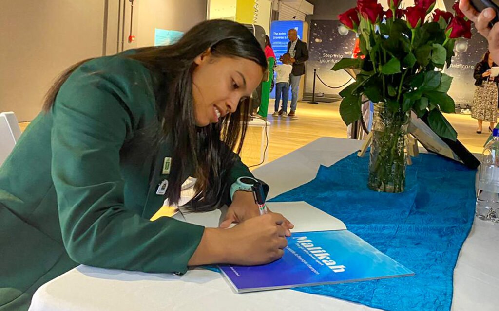 Sport enthusiast and national hockey star Malikah Hamza shares her true story in ‘Malikah: The Girl Who Loves Sport’, hoping to inspire youth about the importance of perseverance and hard work in following their sporting dreams.” All Photos: Supplied